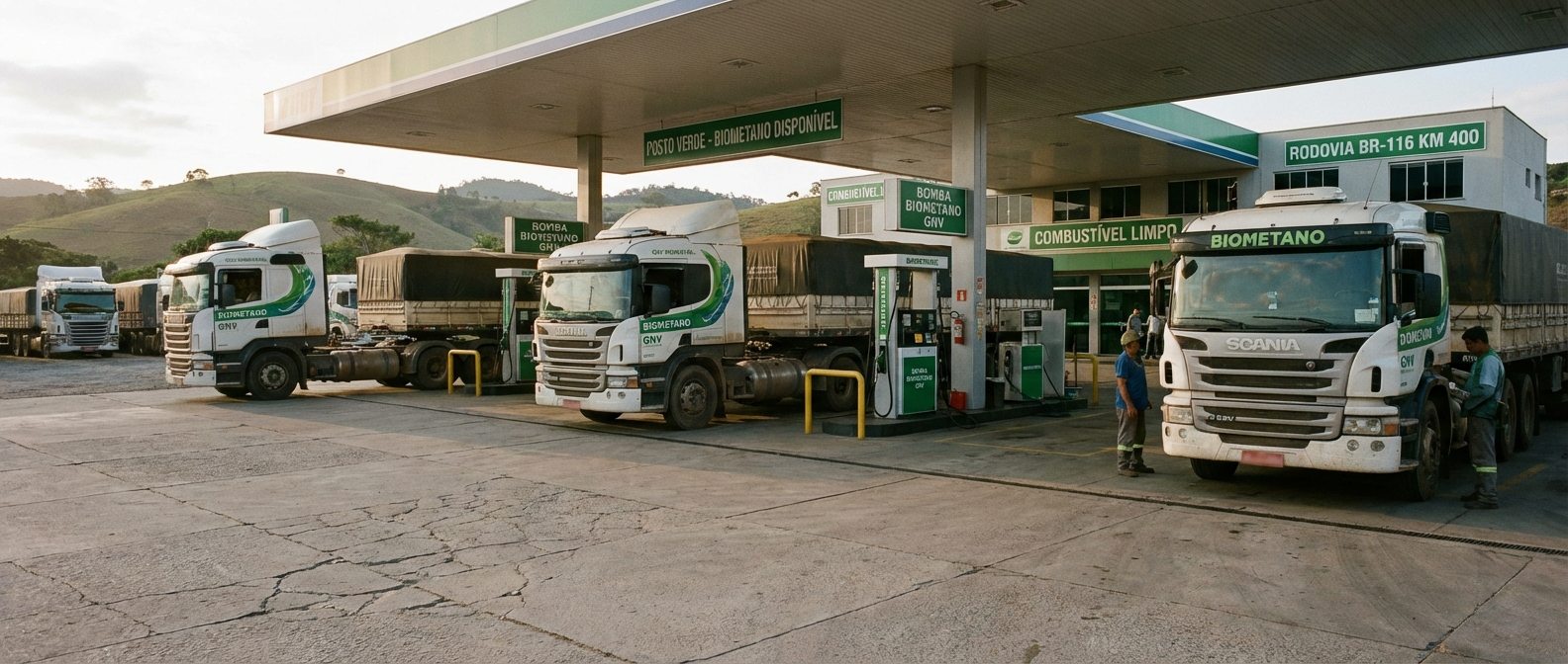 Infraestrutura deficiente limita expansão do biometano no transporte de caminhões no Brasil