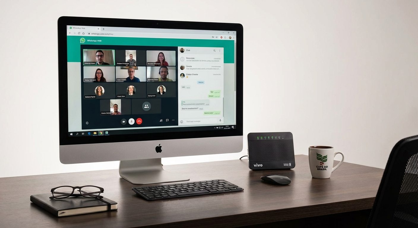 Infraestrutura limitada no Brasil trava adoção massiva do WhatsApp Web em videoconferências