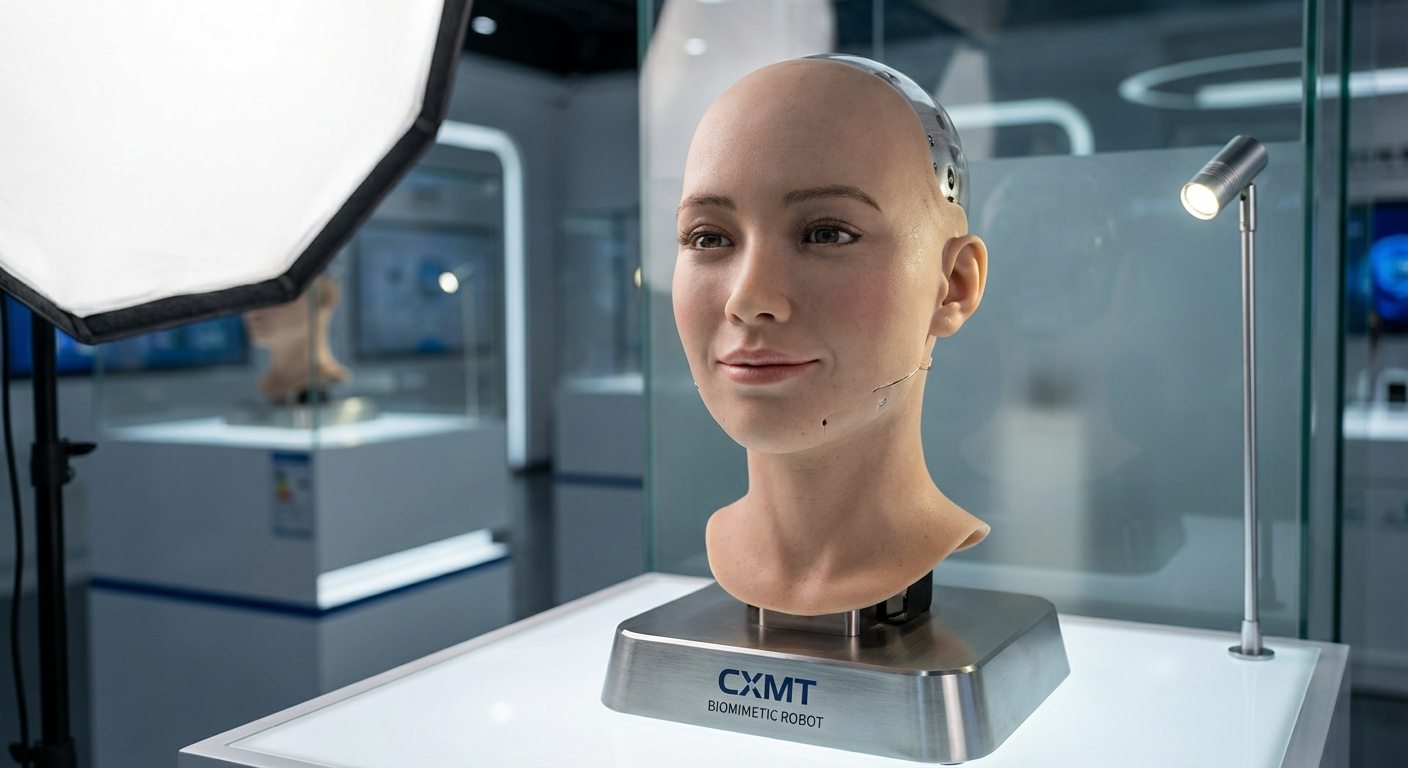 Lançamento oficial do robô biomimético de IA CXMT/China com expressão facial avançada
