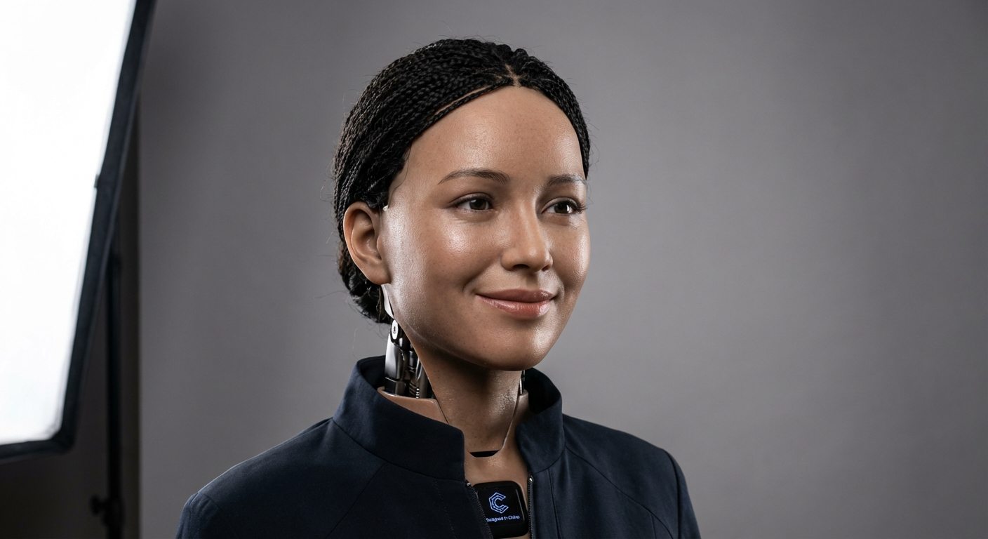 Robô de IA humanoide chinês com comportamento que supera o Vale da Estranheza