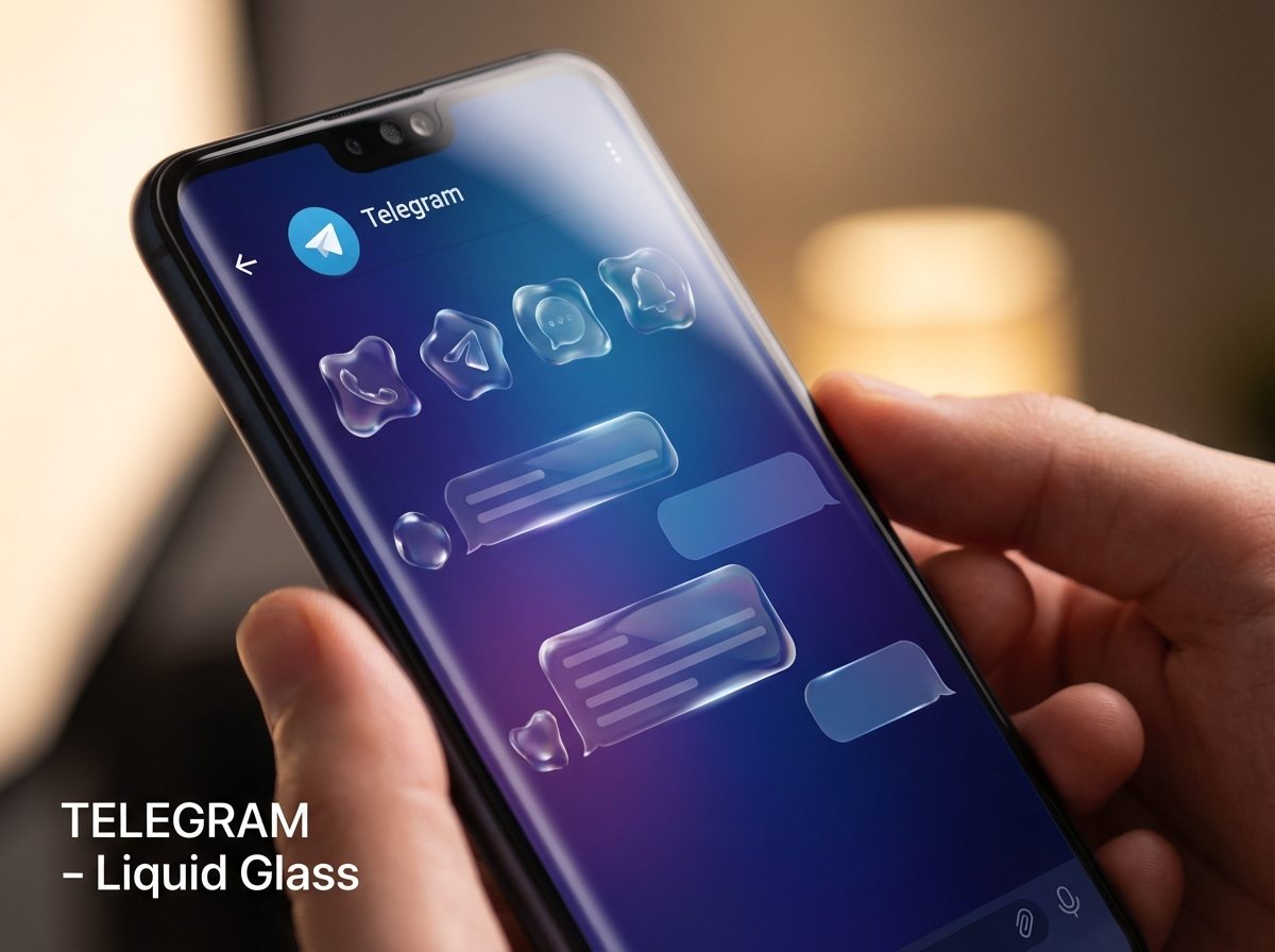 Telegram Android redesenha interface com Liquid Glass, gratuito para todos os usuários