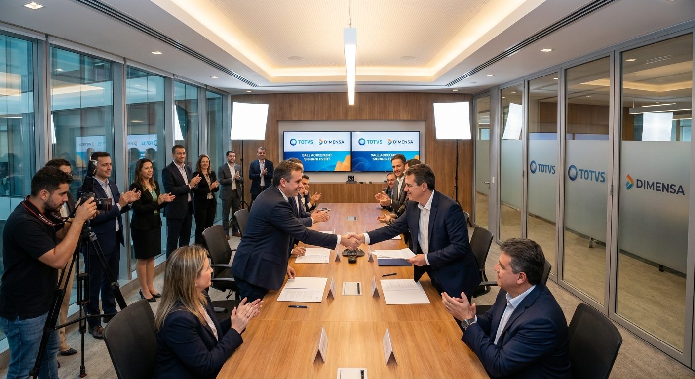 TOTVS Venda da Dimensa anuncia oficialmente venda por R$ 1,4 bilhão reforçando cloud e IA