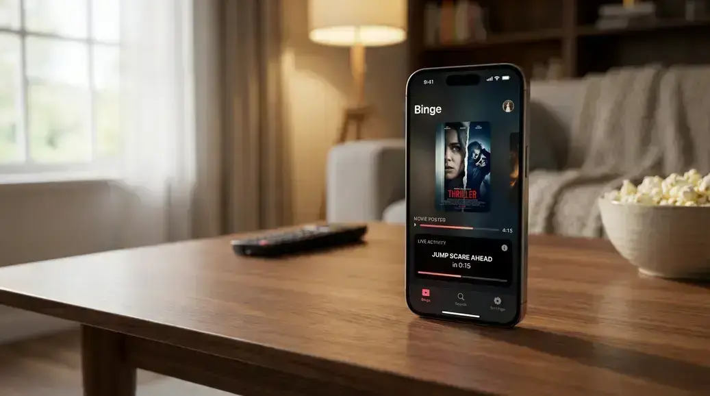 Binge alerta jump scares e reúne dados de filmes e streaming