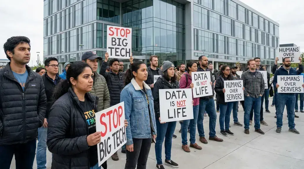 Protestos contra IA e data centers viram foco de vigilância nos EUA