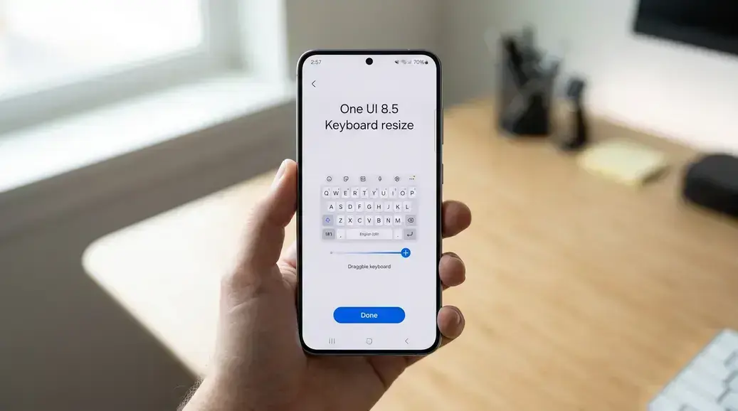 One UI 8.5 deixa teclado Samsung mais limpo, mas esconde atalhos