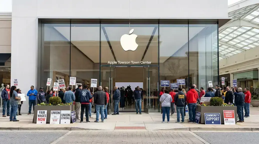 Apple fecha loja sindicalizada em Towson e enfrenta pressão política