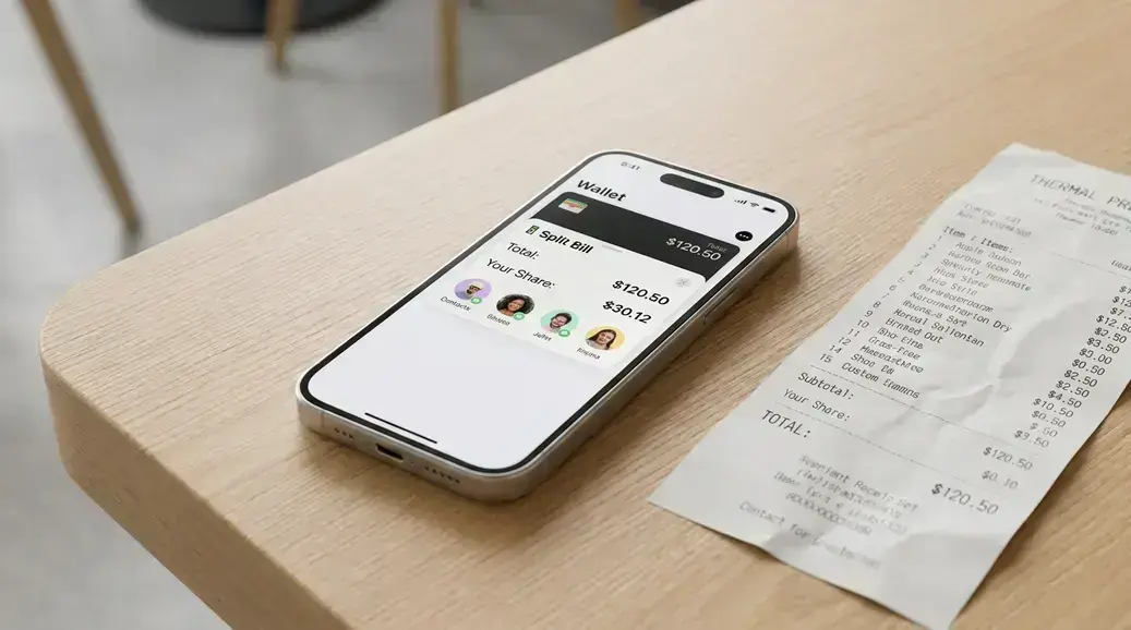 iOS 27 pode trazer divisão automática de contas pelo Wallet com foto do recibo