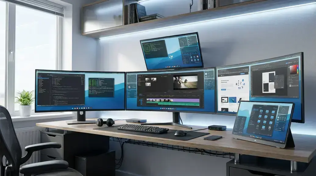 KDE Plasma 6.7 leva área de trabalho separada por monitor ao Linux